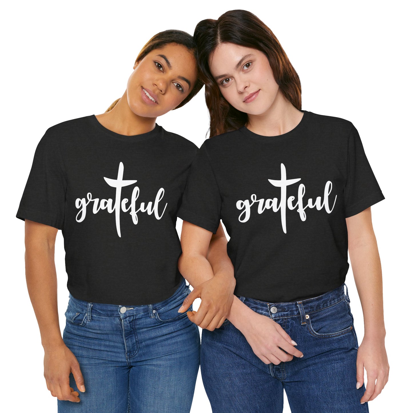 Grateful Cross Unisex Tee, Religious Shirt, Christian T-Shirt, Faith Apparel, Inspirational Top