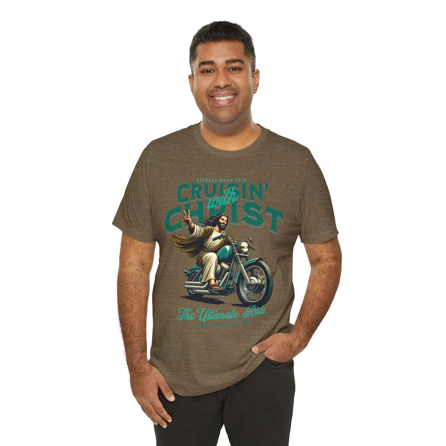 Christian Unisex Tee - Cruisin' with Christ Design