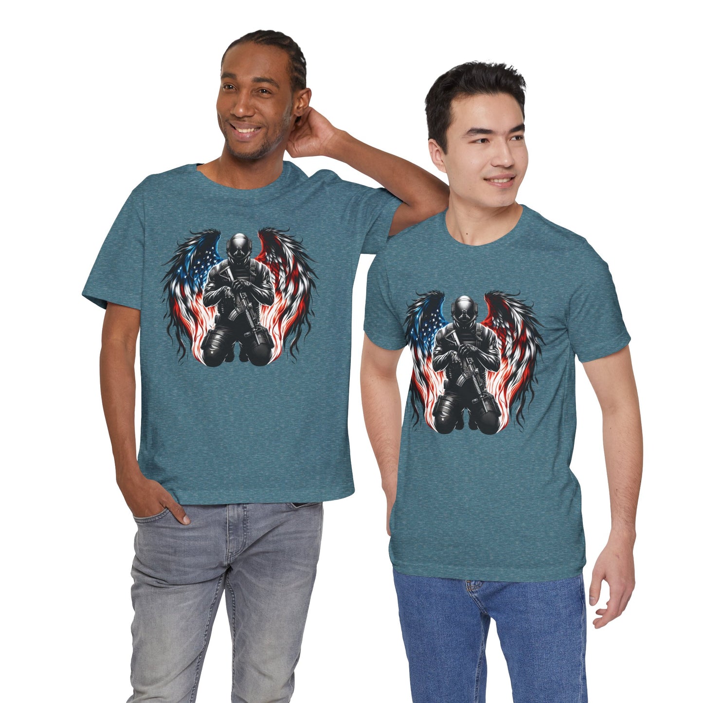 Patriotic Soldier with Angel Tee