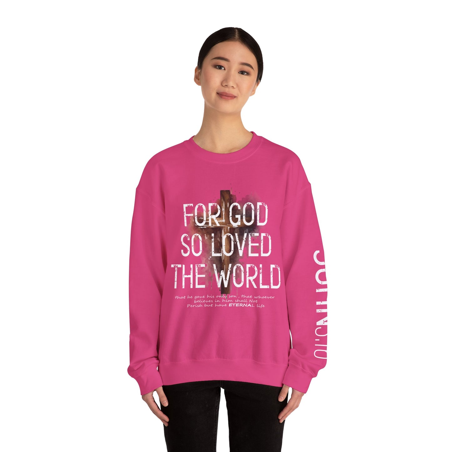 Heavenly Threads - Bible Verse Unisex Sweatshirt, Christian Apparel, Inspirational Jumper, Faith Crewneck, Religious Gift for Him or Her