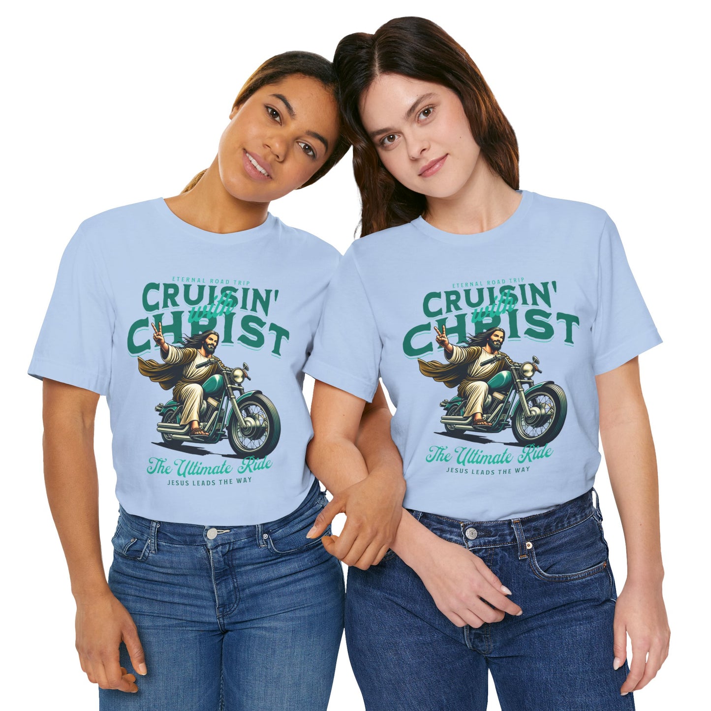 Christian Unisex Tee - Cruisin' with Christ Design