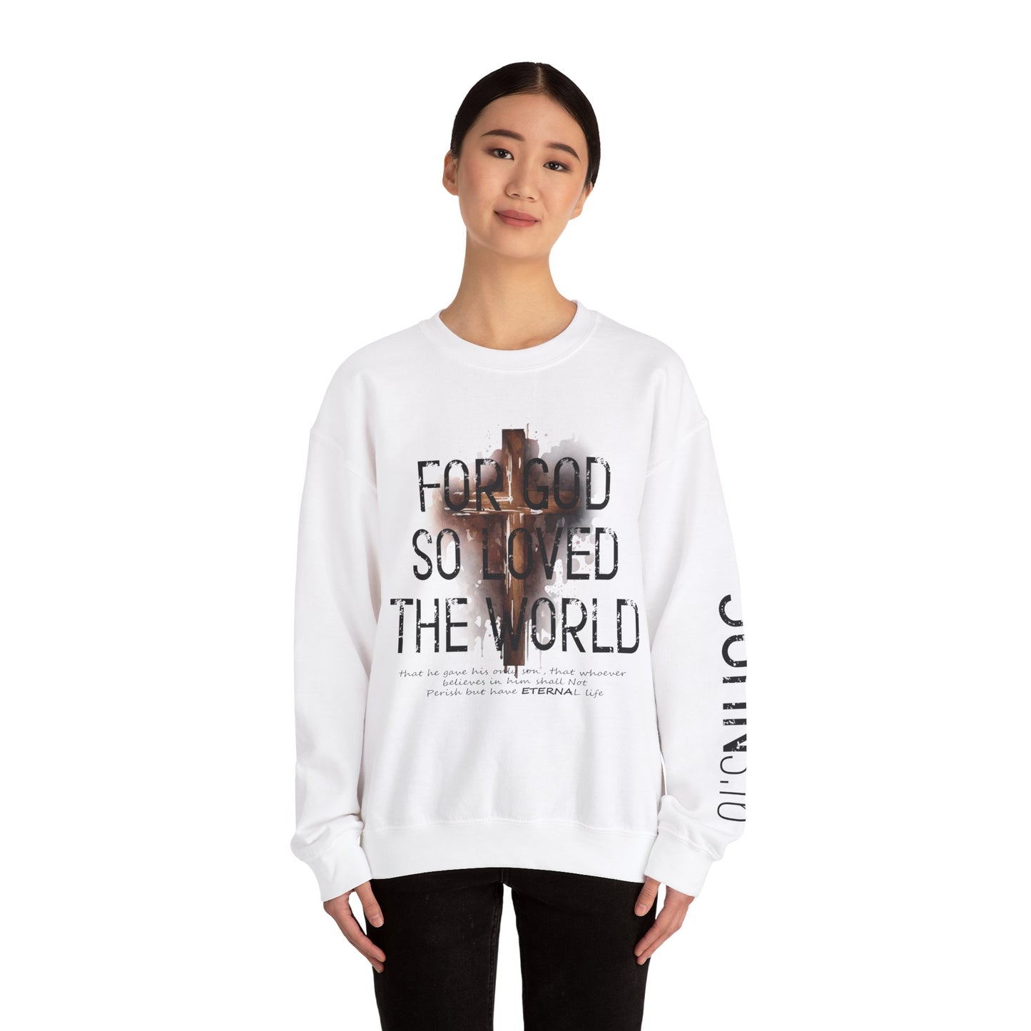 Heavenly Threads - Bible Verse Unisex Sweatshirt, Christian Apparel, Inspirational Jumper, Faith Crewneck, Religious Gift for Him or Her