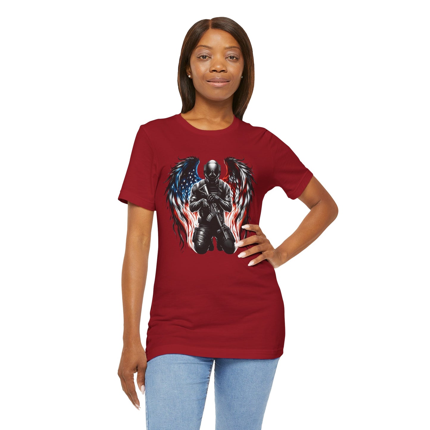 Patriotic Soldier with Angel Tee