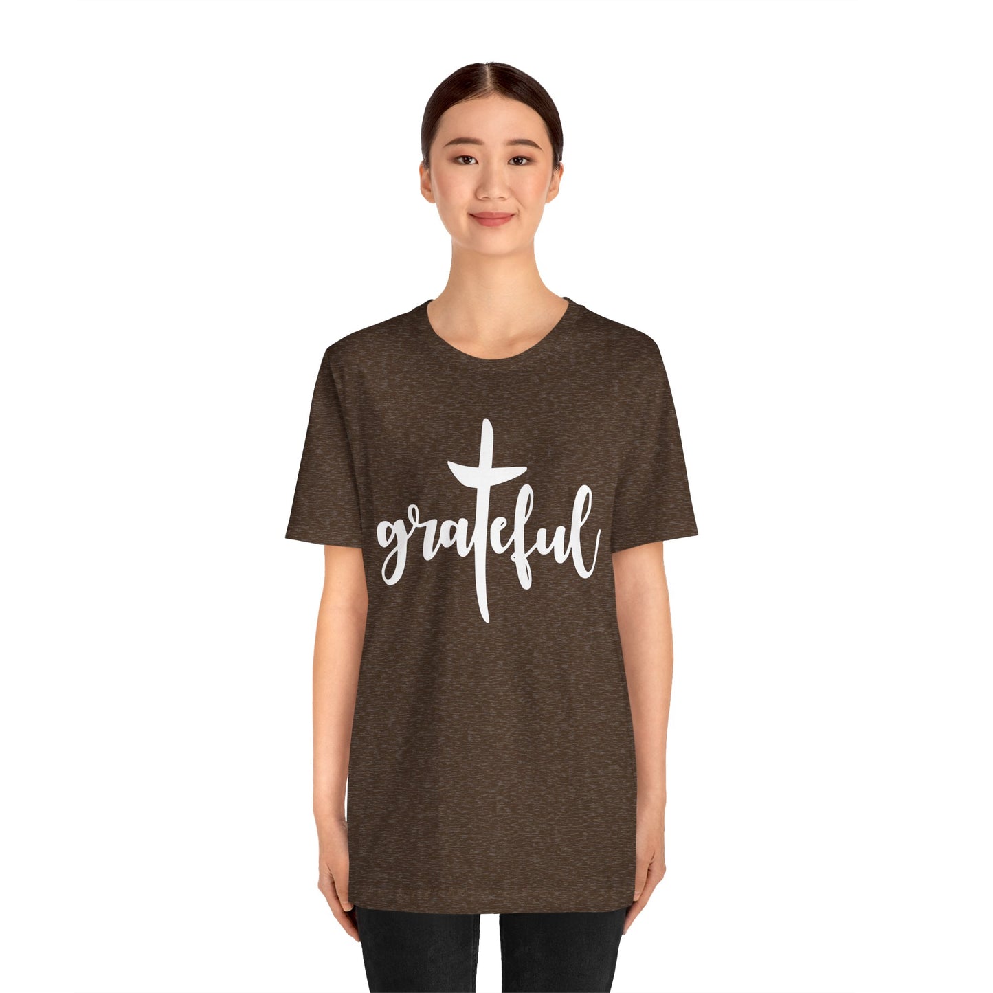 Grateful Cross Unisex Tee, Religious Shirt, Christian T-Shirt, Faith Apparel, Inspirational Top