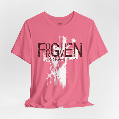 Forgiven Unisex Tee, Christian Shirt, Religious Gift, Faith Apparel, Men's Women's Tshirt