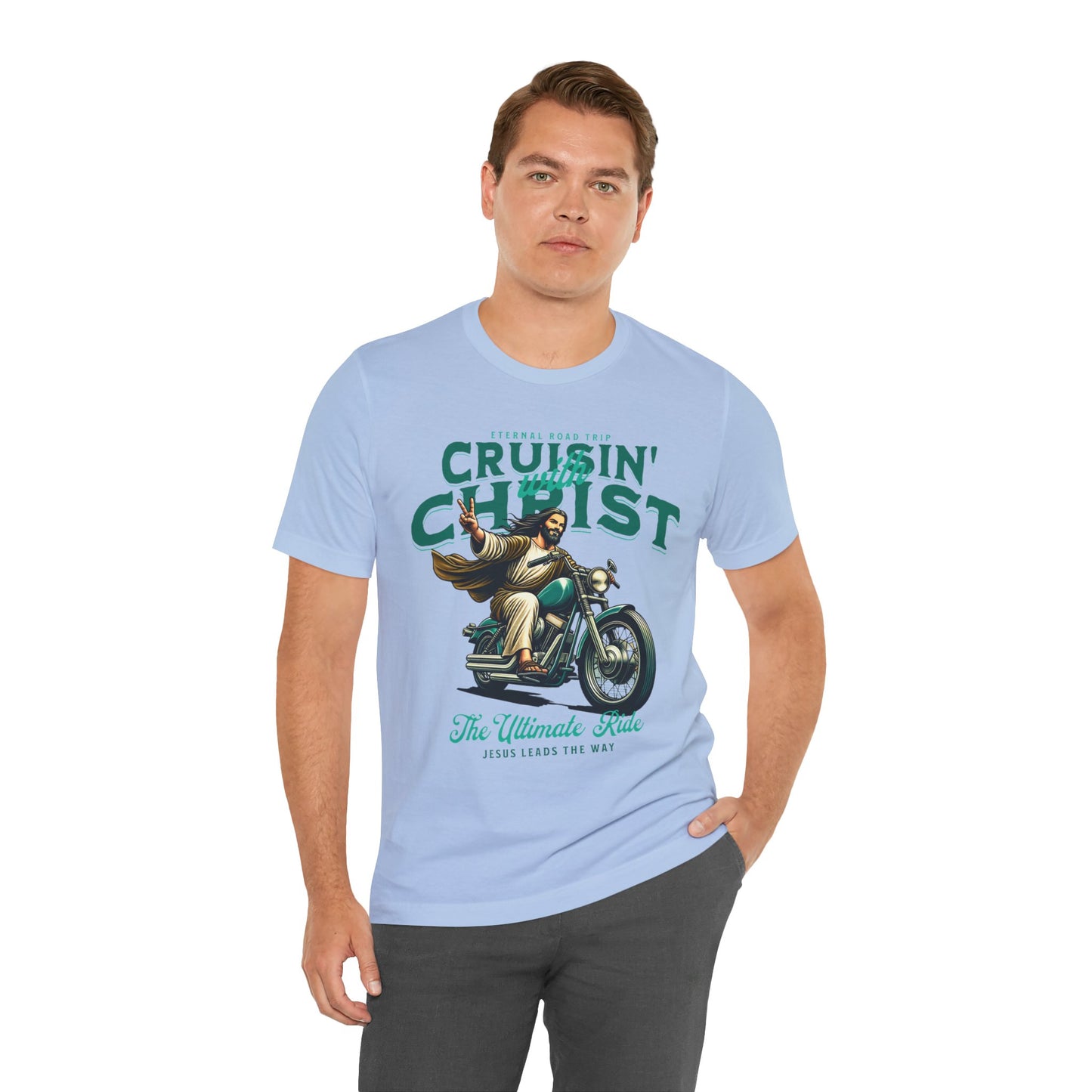 Christian Unisex Tee - Cruisin' with Christ Design