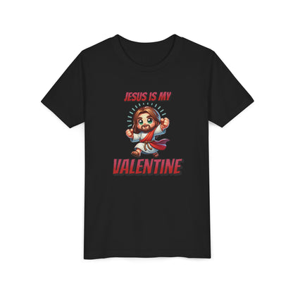 Jesus Is My Valentine Youth Tee, Cute Christian Shirt, Valentine's Day Gift, Kids Graphic Tee, Religious Youth Apparel