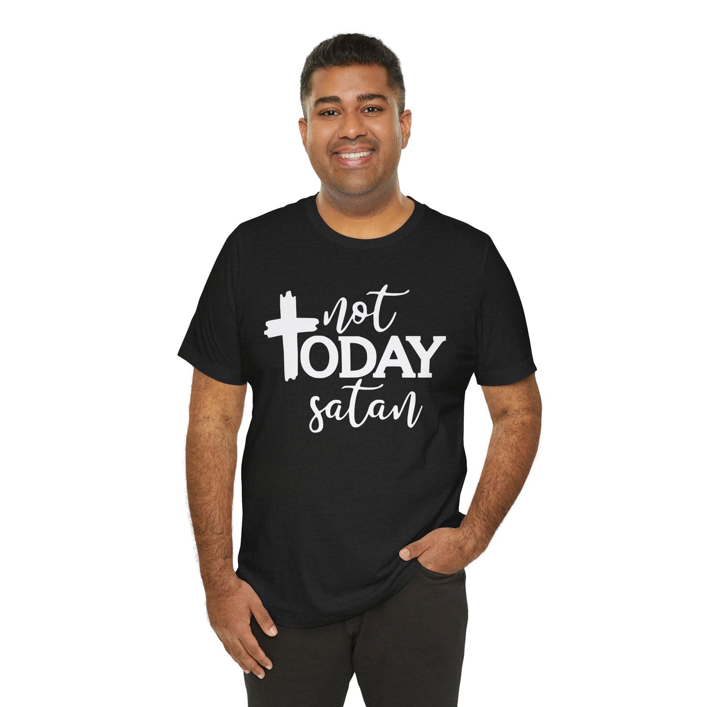 Bold Graphic Tee: Embrace the Sass with, "Not Today Satan" Graphic Tee, Funny T-Shirt, Vintage Tee, Sarcastic Shirt, Statement Tee