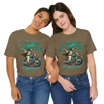 Christian Unisex Tee - Cruisin' with Christ Design