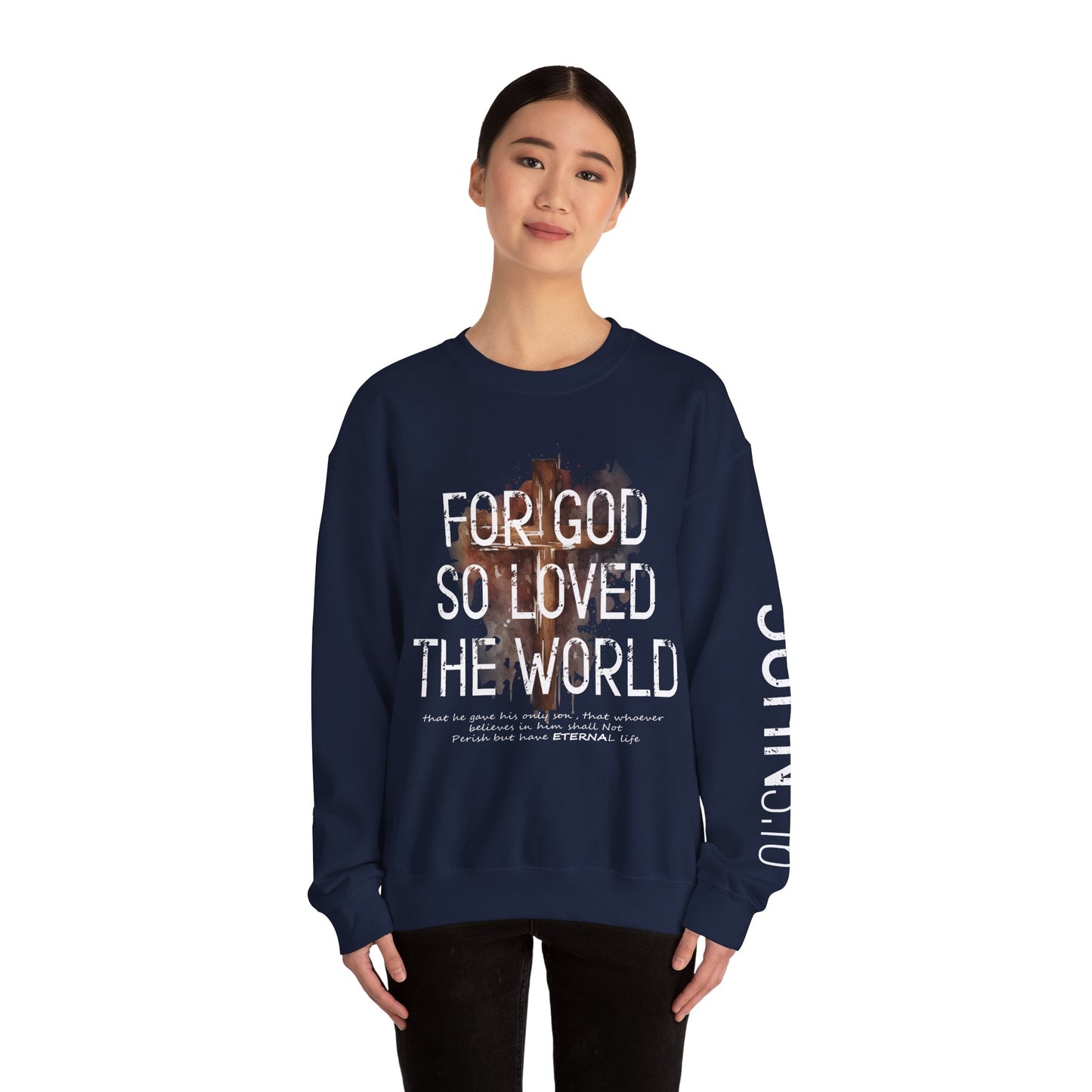 Heavenly Threads - Bible Verse Unisex Sweatshirt, Christian Apparel, Inspirational Jumper, Faith Crewneck, Religious Gift for Him or Her