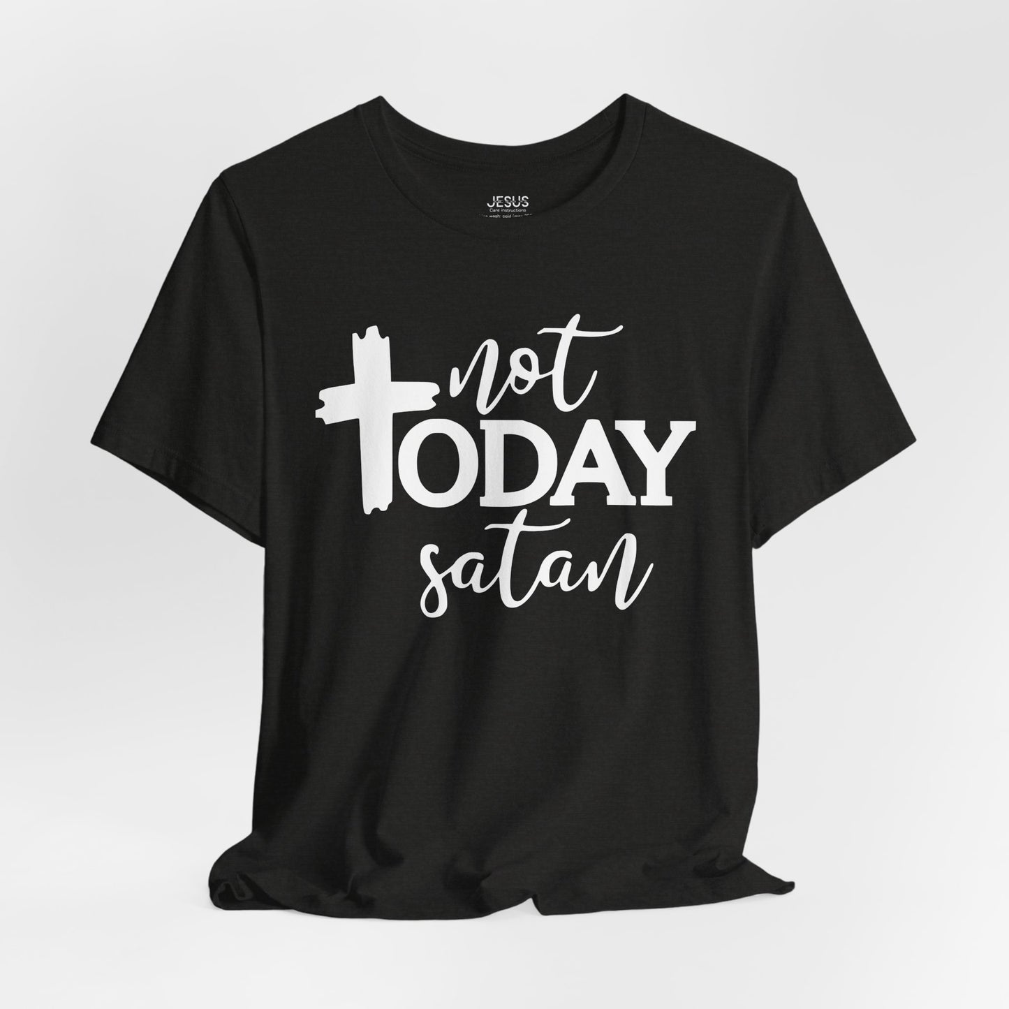 Bold Graphic Tee: Embrace the Sass with, "Not Today Satan" Graphic Tee, Funny T-Shirt, Vintage Tee, Sarcastic Shirt, Statement Tee