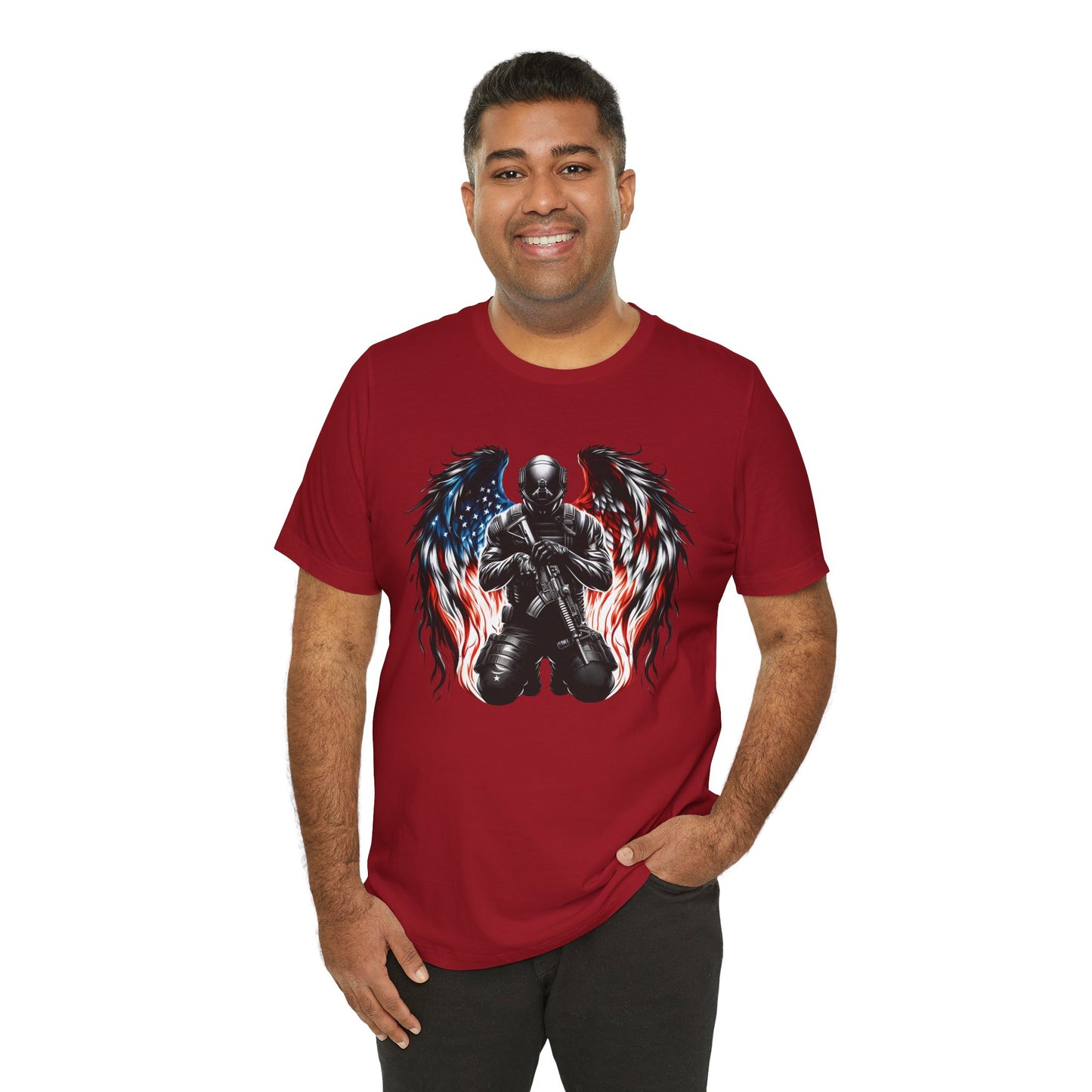 Patriotic Soldier with Angel Tee