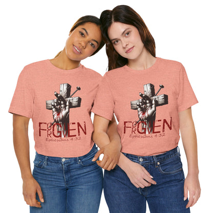 Forgiven Graphic Tee, Christian Unisex Shirt, Religious Short Sleeve Top, Inspirational T-Shirt, Spiritual Clothing