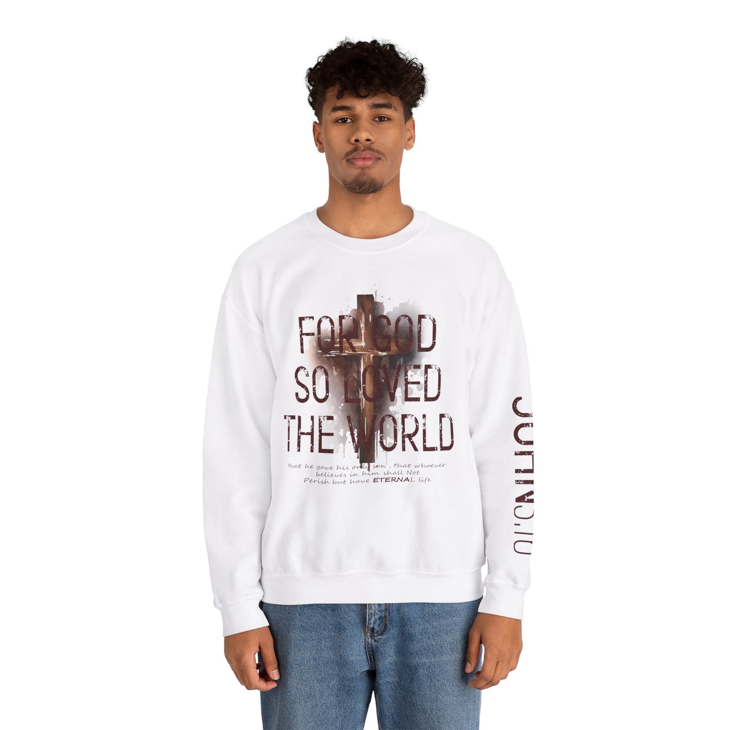 Heavenly Threads - Bible Verse Unisex Sweatshirt, Christian Apparel, Inspirational Jumper, Faith Crewneck, Religious Gift for Him or Her