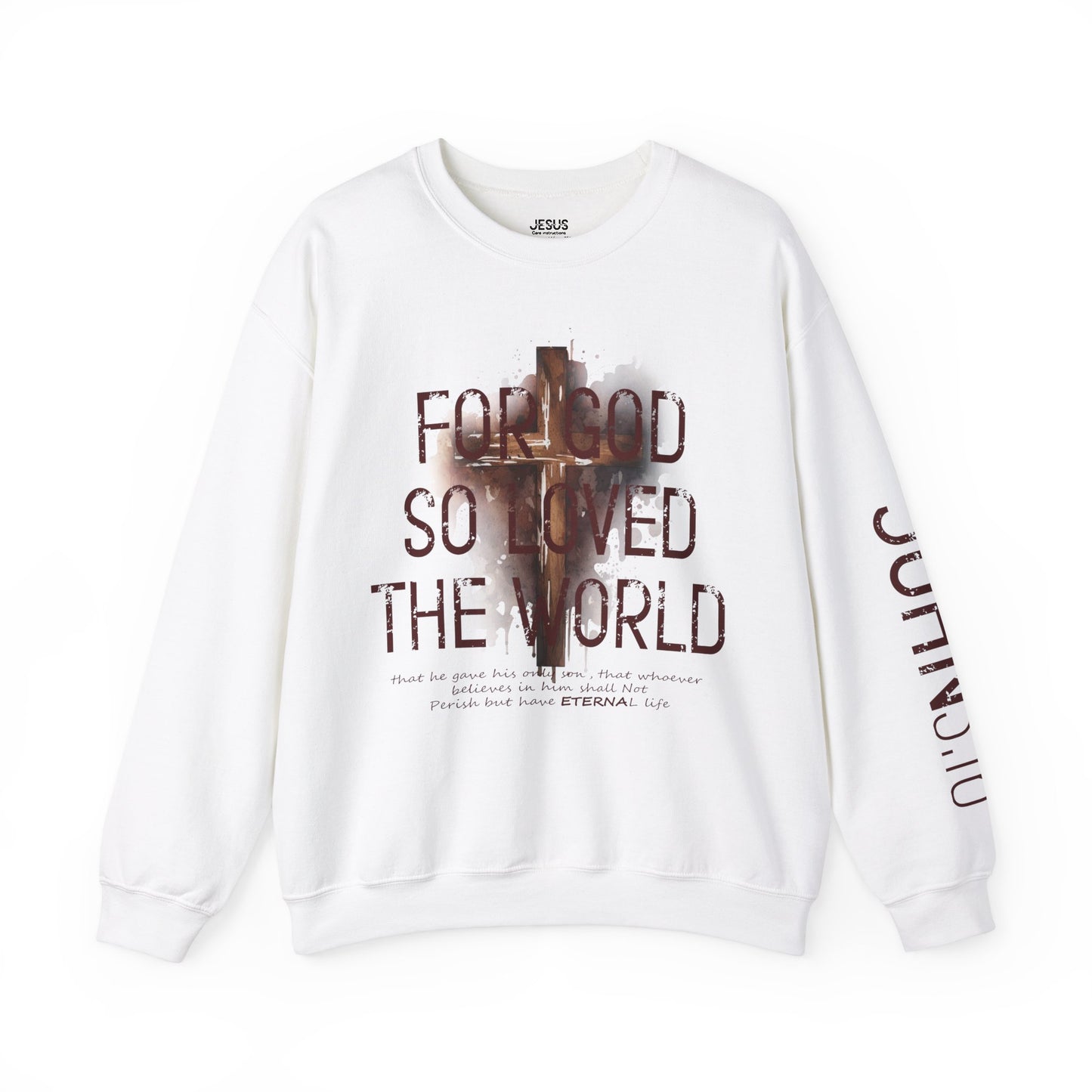 Heavenly Threads - Bible Verse Unisex Sweatshirt, Christian Apparel, Inspirational Jumper, Faith Crewneck, Religious Gift for Him or Her