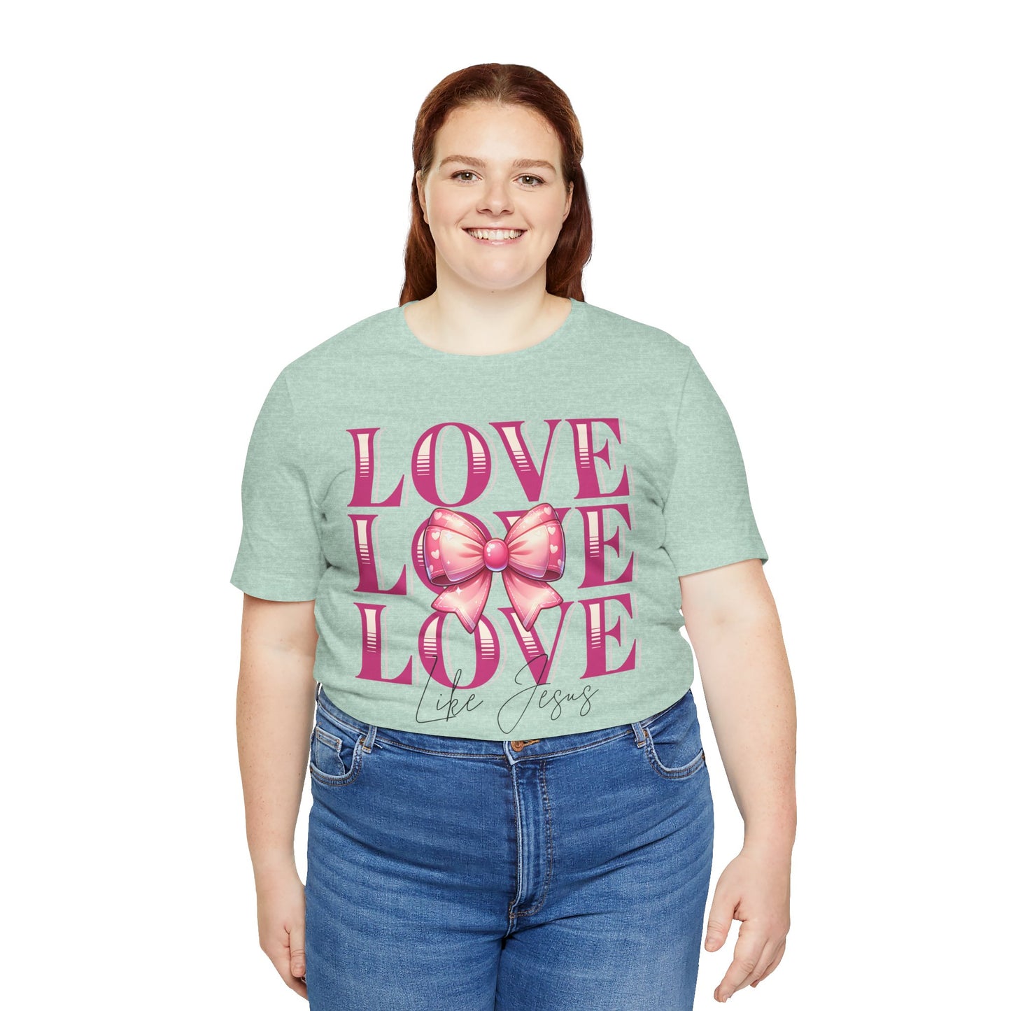 Love Like Jesus Tee, Cute Christian Shirt, Inspirational Tee, Gift for Her, Faith-Based Fashion, Summer Outfit