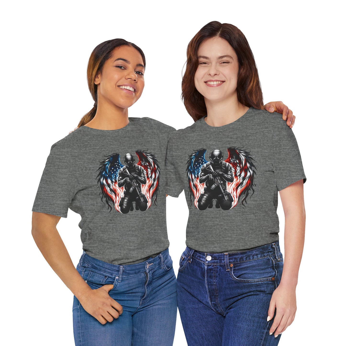 Patriotic Soldier with Angel Tee