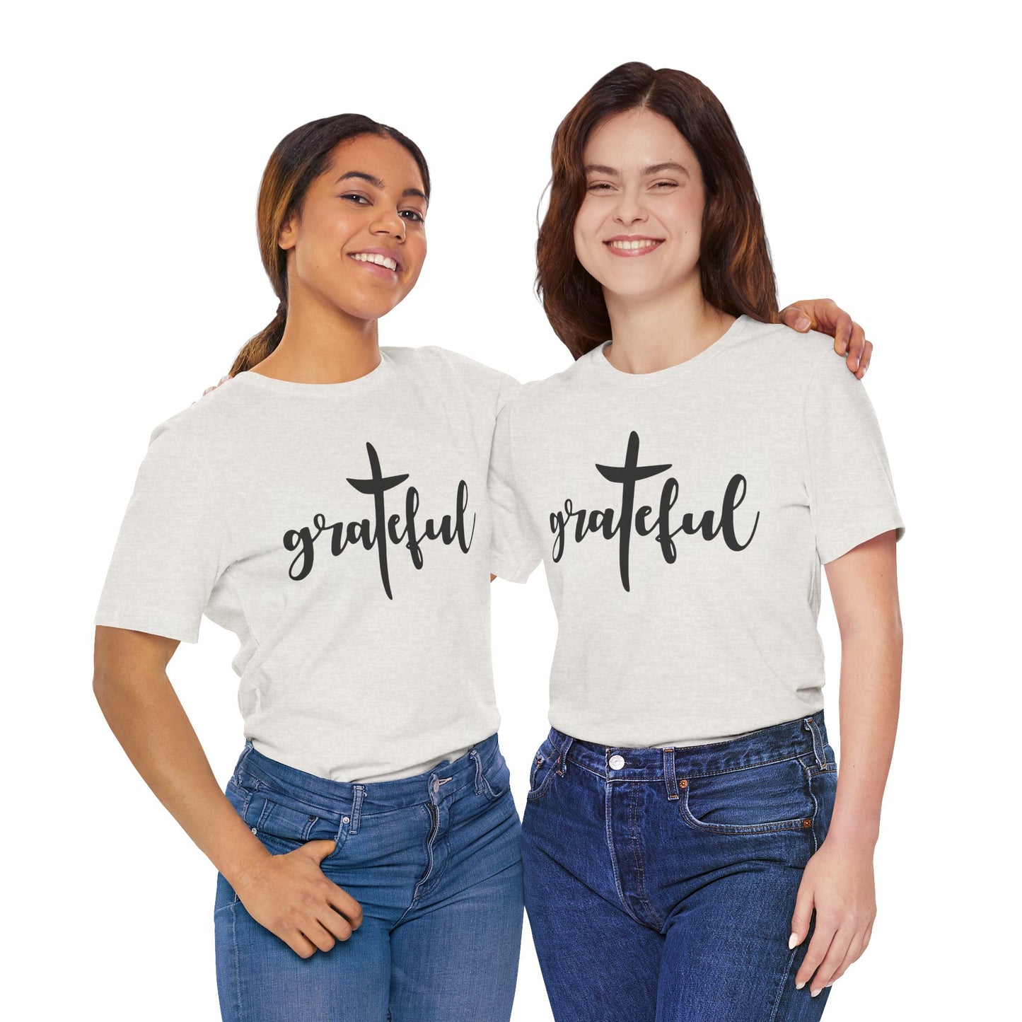 Grateful Cross Unisex Tee, Religious Shirt, Christian T-Shirt, Faith Apparel, Inspirational Top