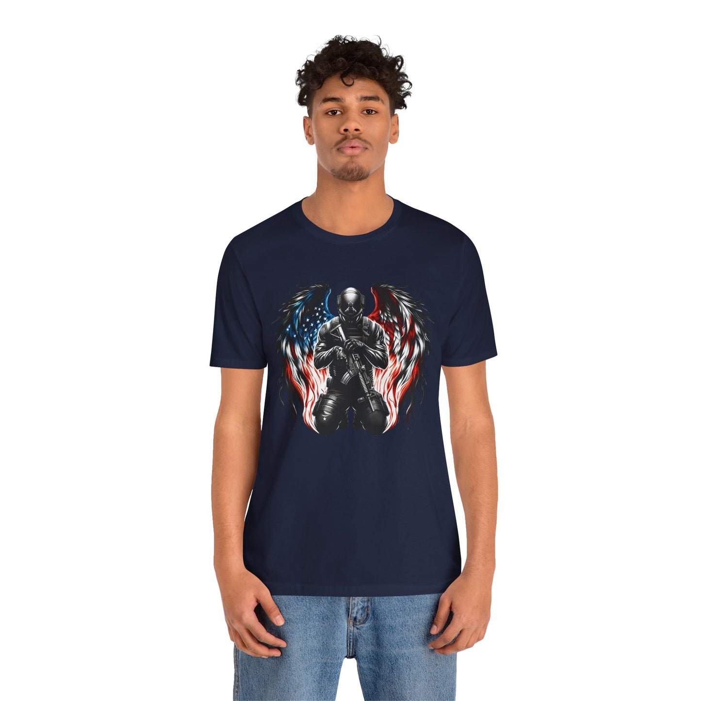 Patriotic Soldier with Angel Tee