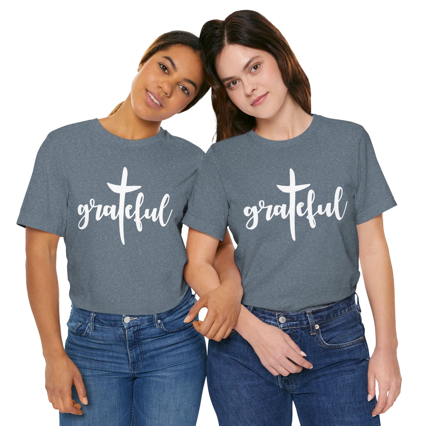 Grateful Cross Unisex Tee, Religious Shirt, Christian T-Shirt, Faith Apparel, Inspirational Top