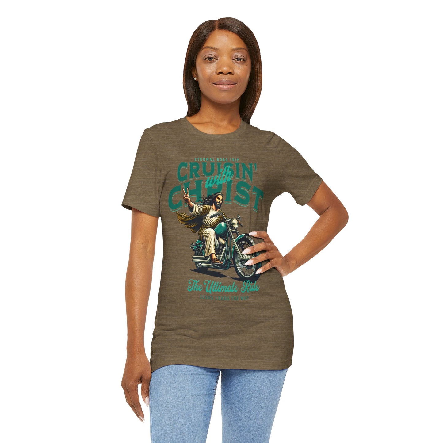 Christian Unisex Tee - Cruisin' with Christ Design