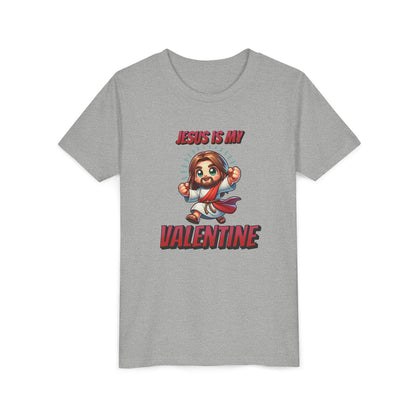 Jesus Is My Valentine Youth Tee, Cute Christian Shirt, Valentine's Day Gift, Kids Graphic Tee, Religious Youth Apparel