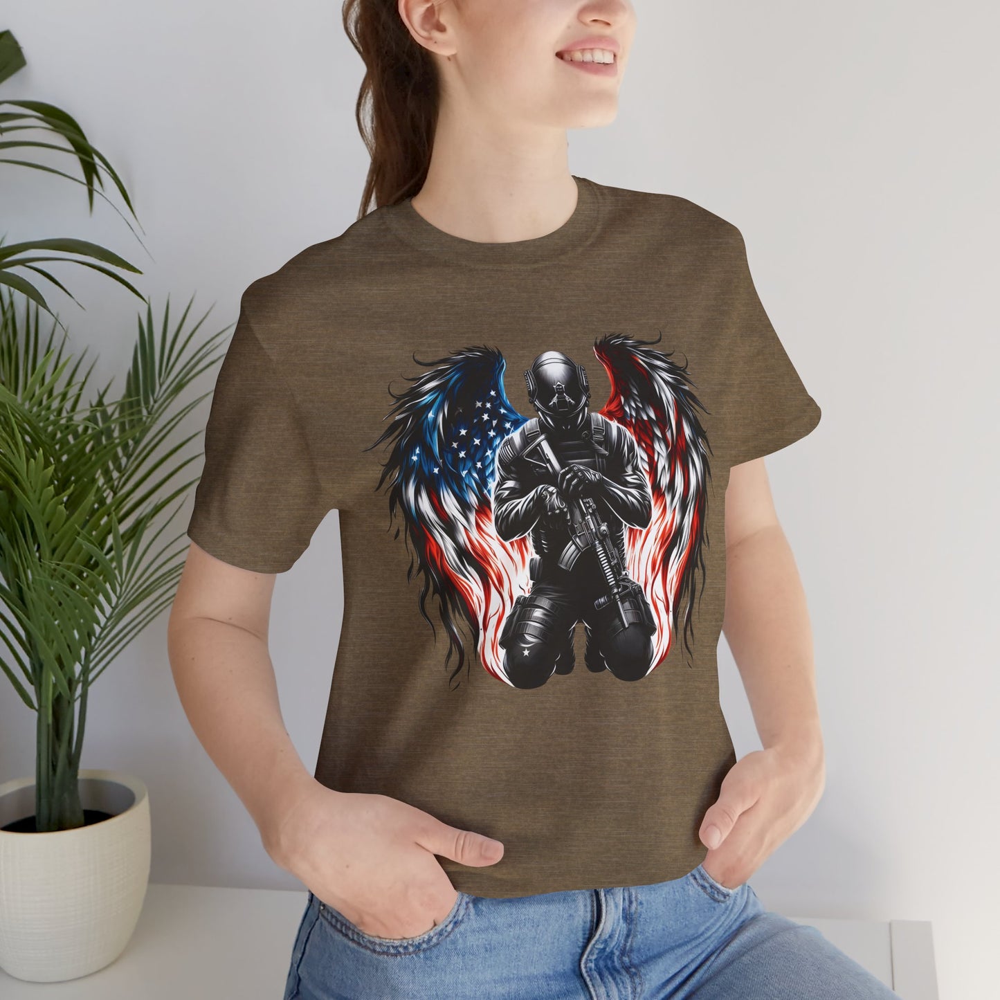 Patriotic Soldier with Angel Tee