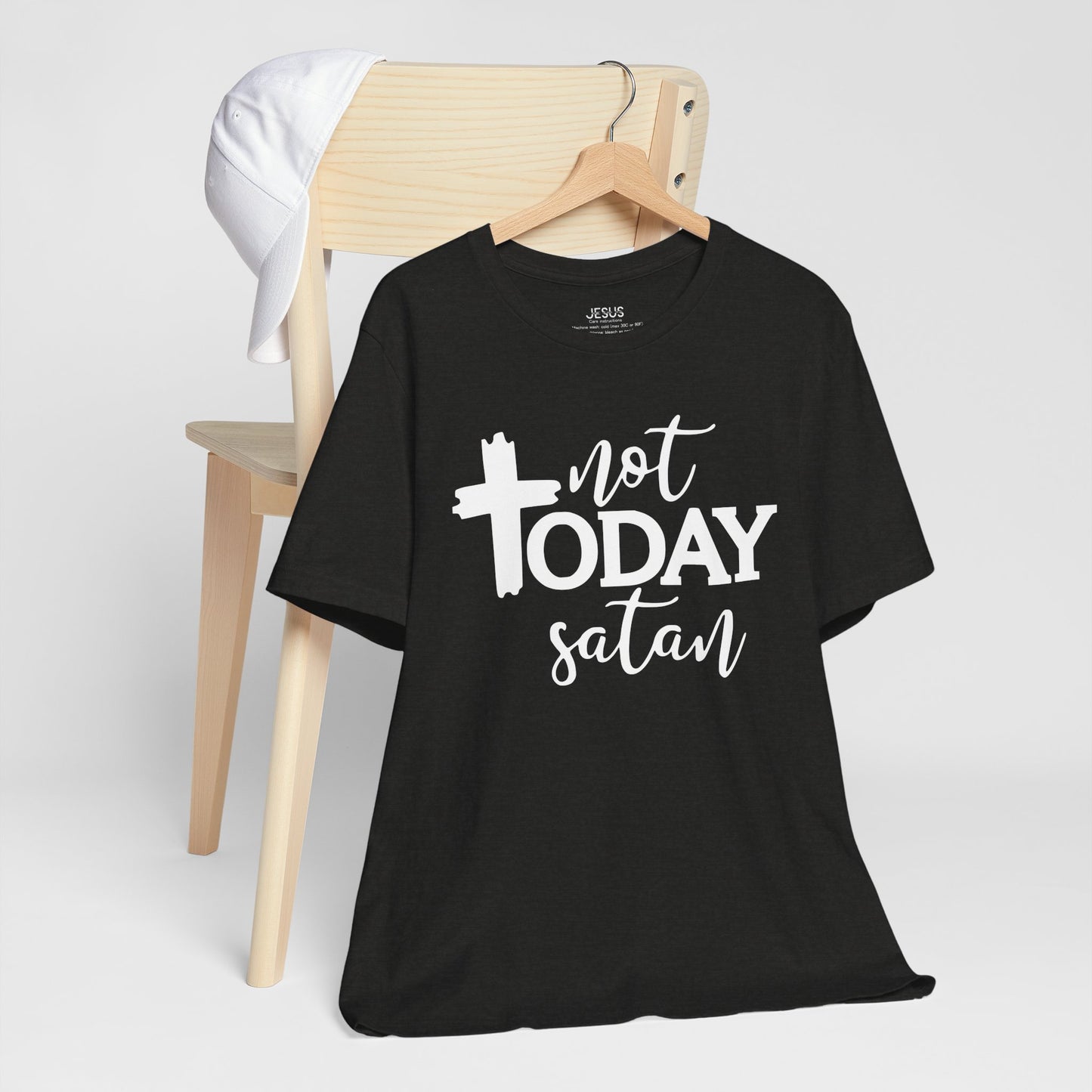 Bold Graphic Tee: Embrace the Sass with, "Not Today Satan" Graphic Tee, Funny T-Shirt, Vintage Tee, Sarcastic Shirt, Statement Tee