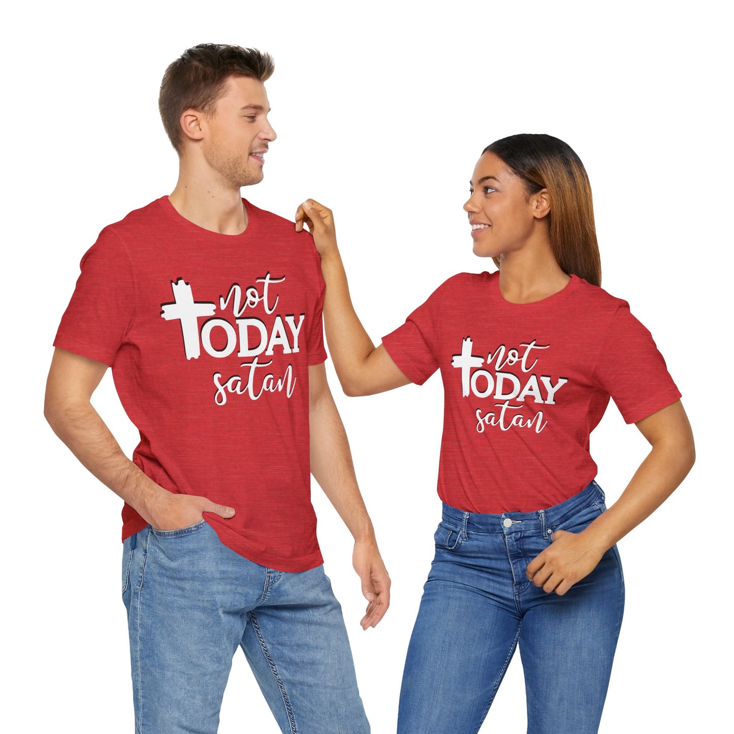 Bold Graphic Tee: Embrace the Sass with, "Not Today Satan" Graphic Tee, Funny T-Shirt, Vintage Tee, Sarcastic Shirt, Statement Tee