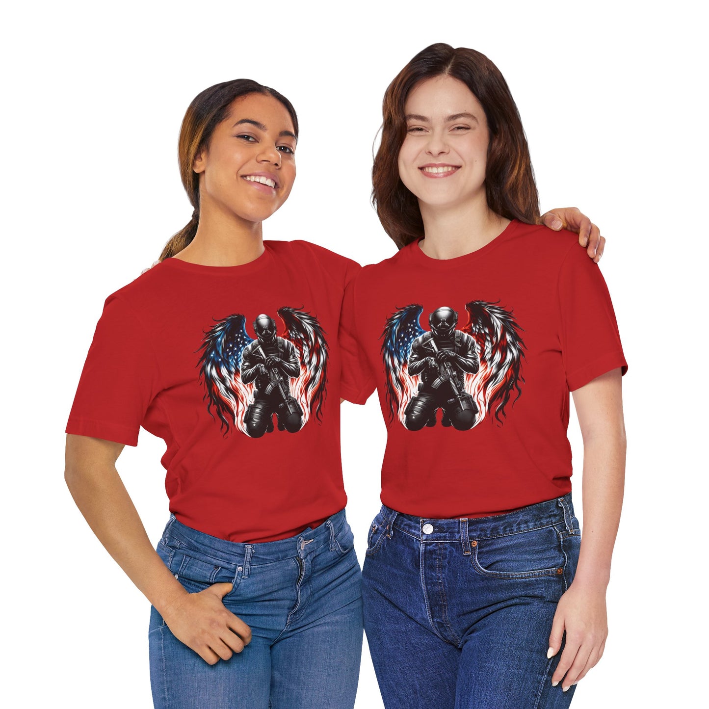 Patriotic Soldier with Angel Tee