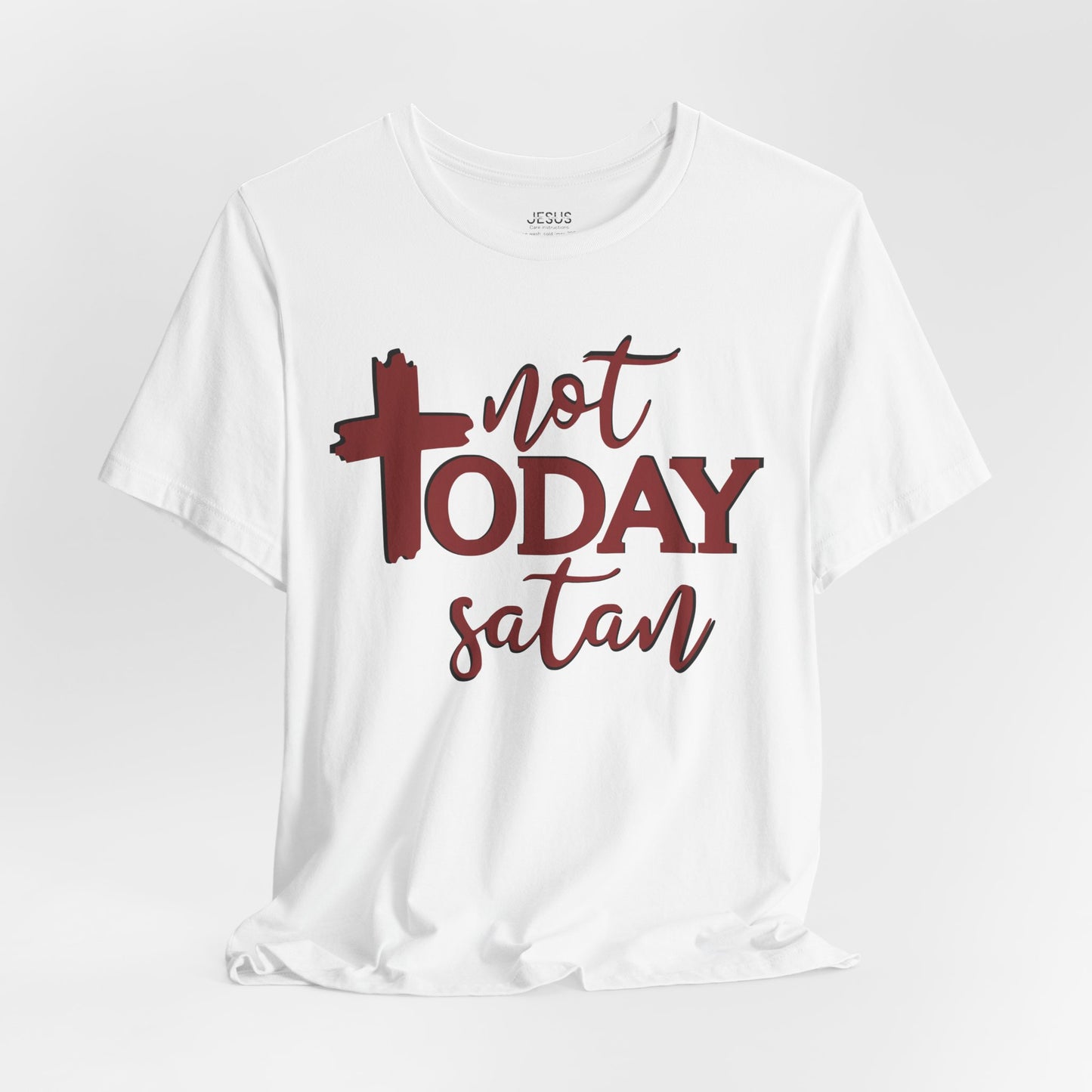 Bold Graphic Tee: Embrace the Sass with, "Not Today Satan" Graphic Tee, Funny T-Shirt, Vintage Tee, Sarcastic Shirt, Statement Tee