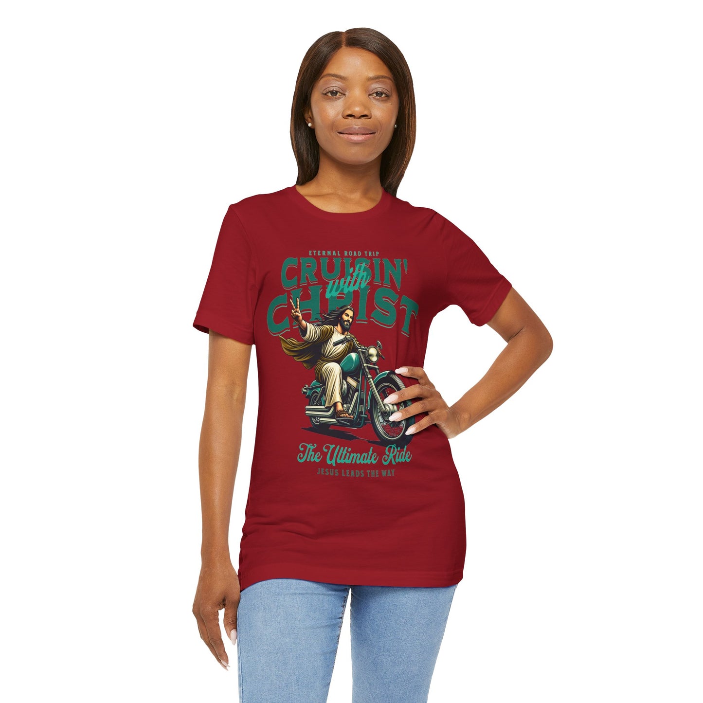 Christian Unisex Tee - Cruisin' with Christ Design