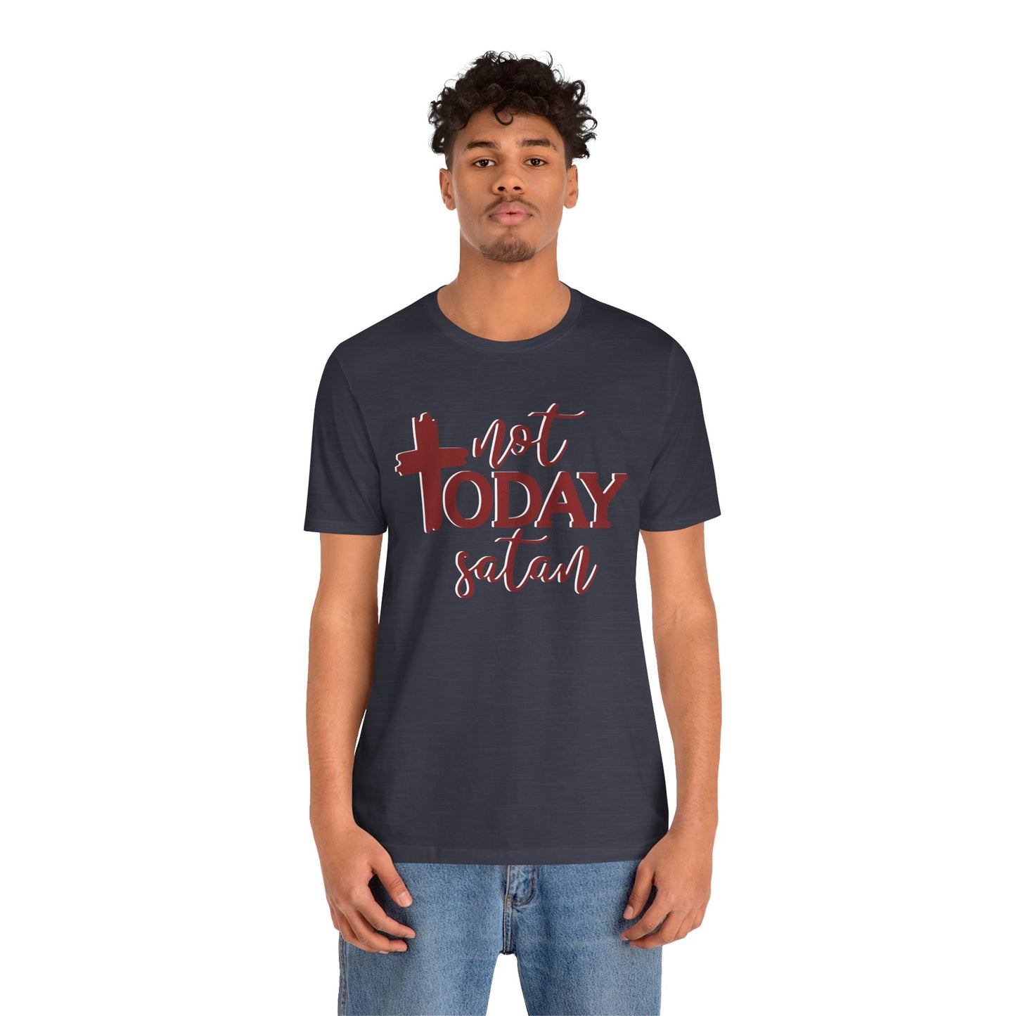 Bold Graphic Tee: Embrace the Sass with, "Not Today Satan" Graphic Tee, Funny T-Shirt, Vintage Tee, Sarcastic Shirt, Statement Tee