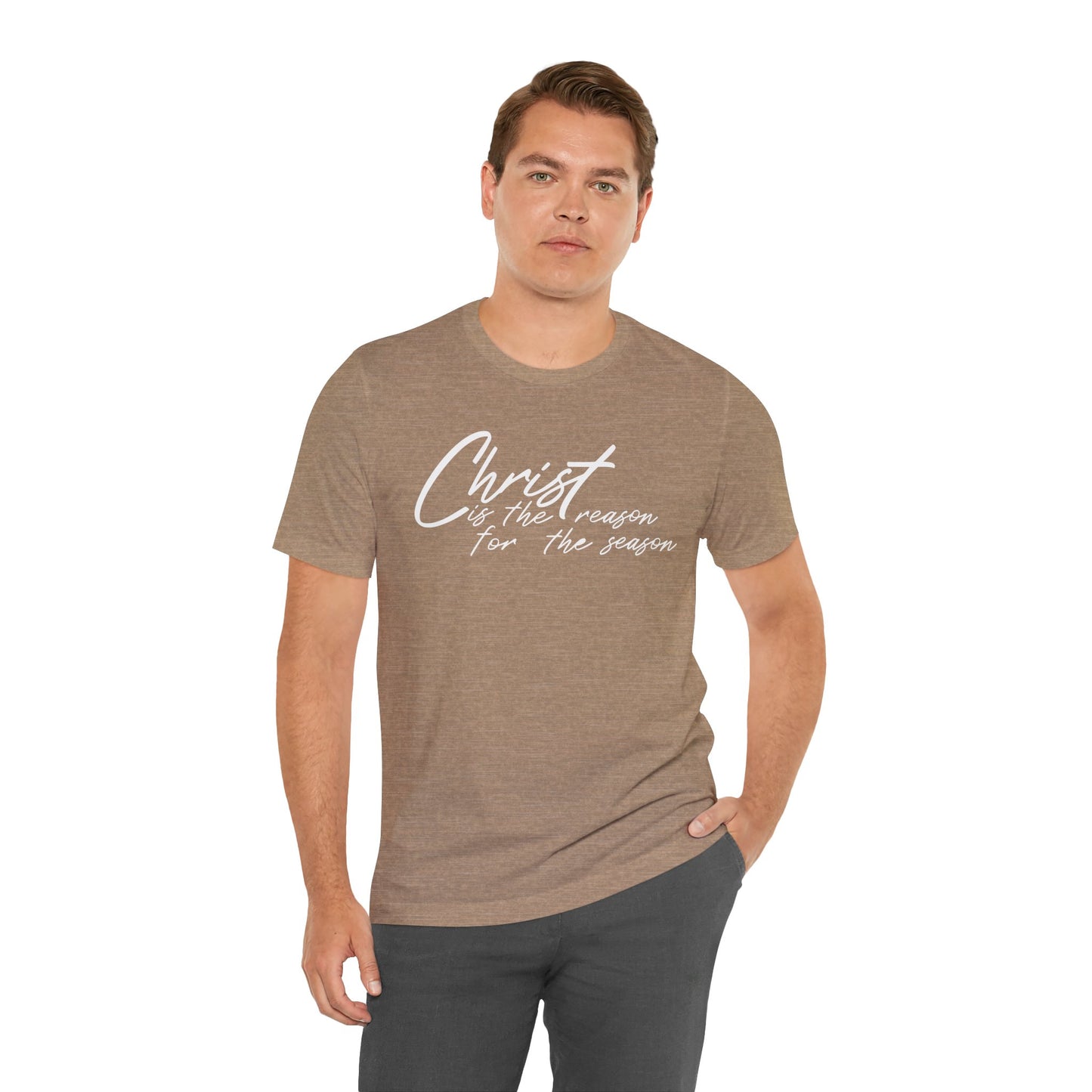 Wear Your Beliefs: Christ is the Reason Unisex Tee, Religious Short Sleeve T-Shirt, Inspirational Christian Clothing, Faith Tee