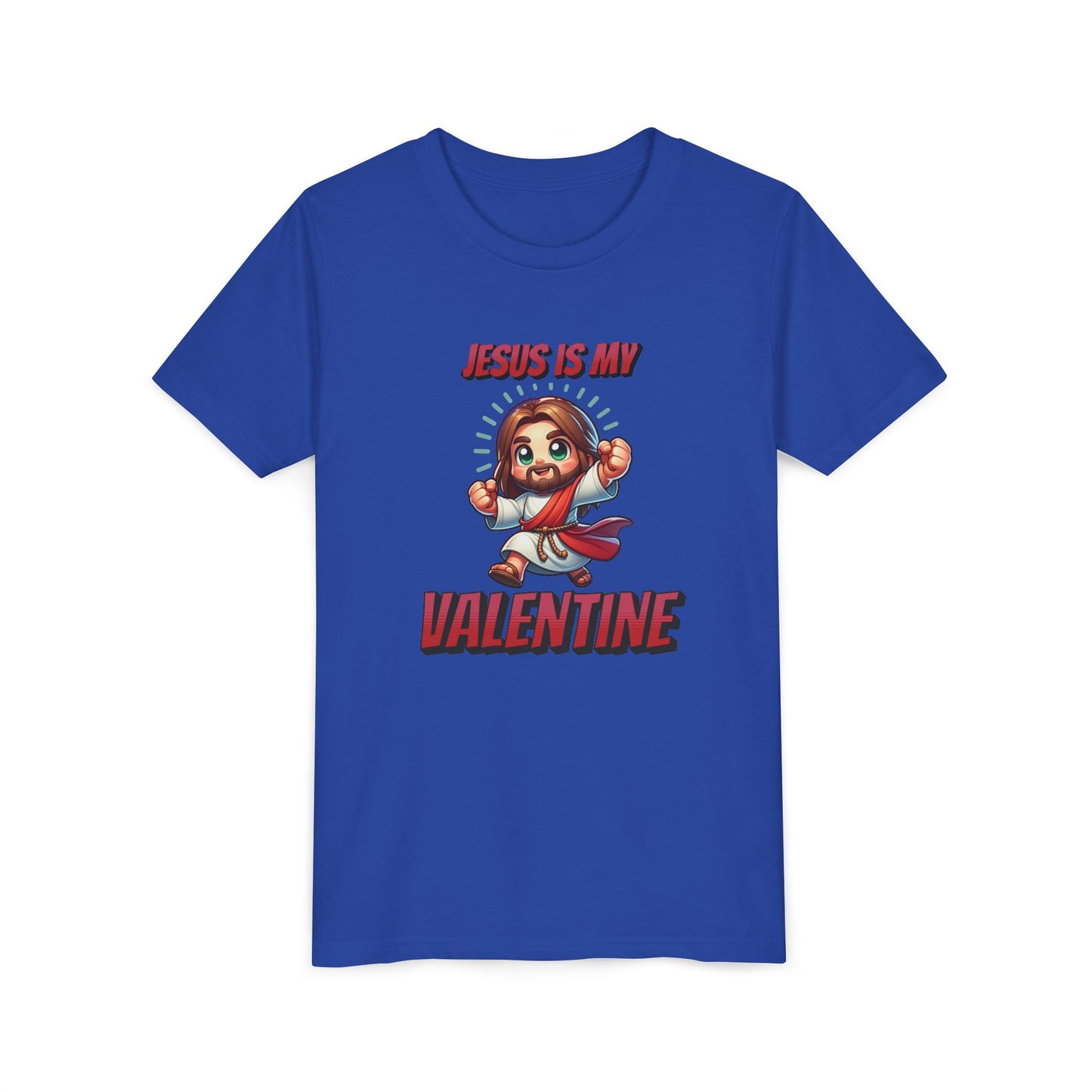 Jesus Is My Valentine Youth Tee, Cute Christian Shirt, Valentine's Day Gift, Kids Graphic Tee, Religious Youth Apparel