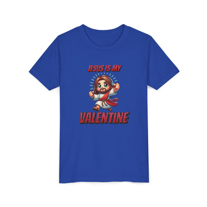 Jesus Is My Valentine Youth Tee, Cute Christian Shirt, Valentine's Day Gift, Kids Graphic Tee, Religious Youth Apparel