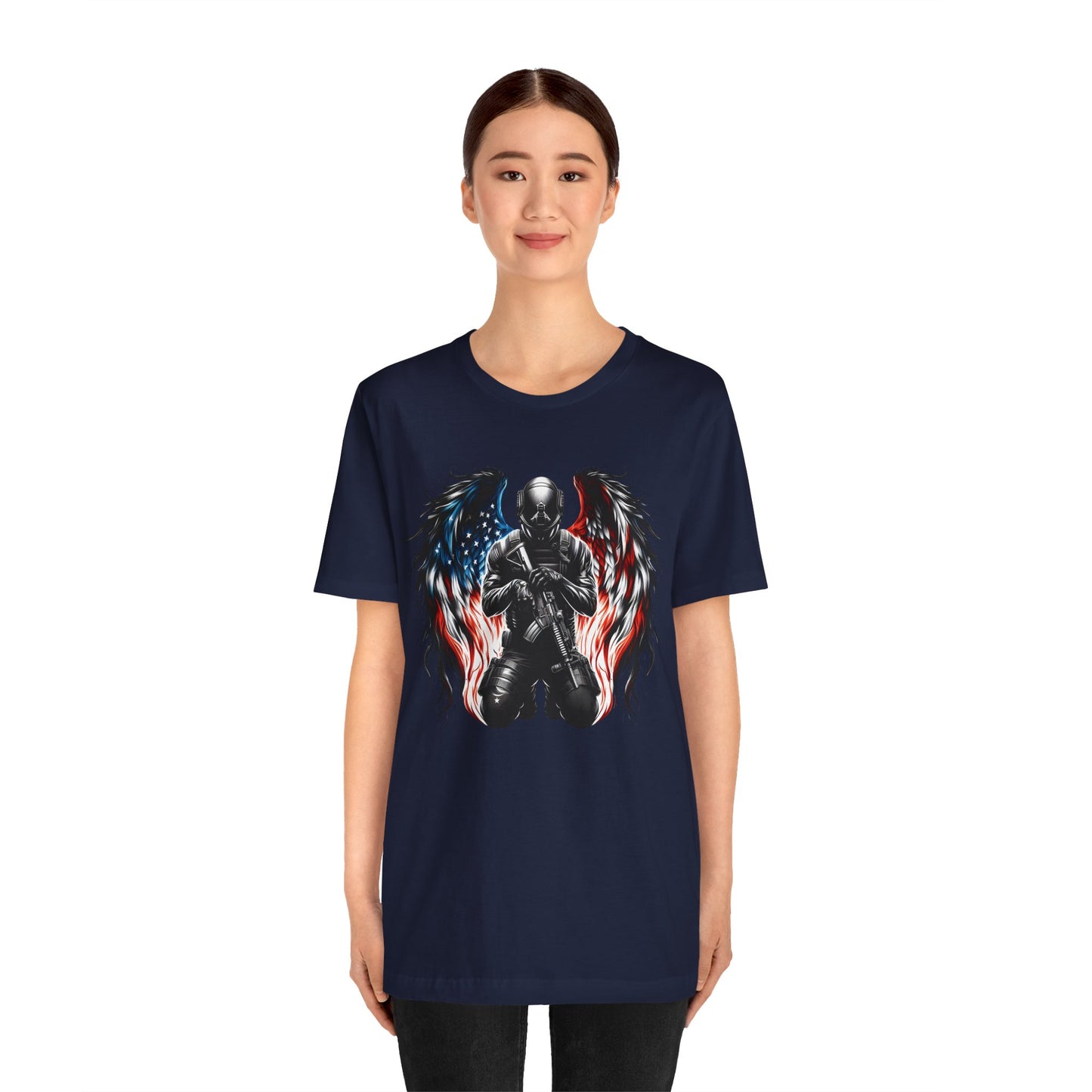 Patriotic Soldier with Angel Tee