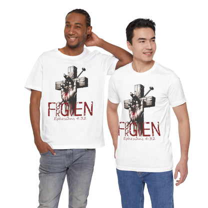 Forgiven Graphic Tee, Christian Unisex Shirt, Religious Short Sleeve Top, Inspirational T-Shirt, Spiritual Clothing