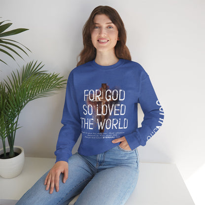 Heavenly Threads - Bible Verse Unisex Sweatshirt, Christian Apparel, Inspirational Jumper, Faith Crewneck, Religious Gift for Him or Her