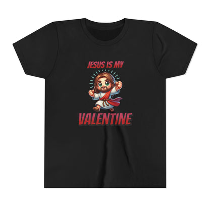 Jesus Is My Valentine Youth Tee, Cute Christian Shirt, Valentine's Day Gift, Kids Graphic Tee, Religious Youth Apparel