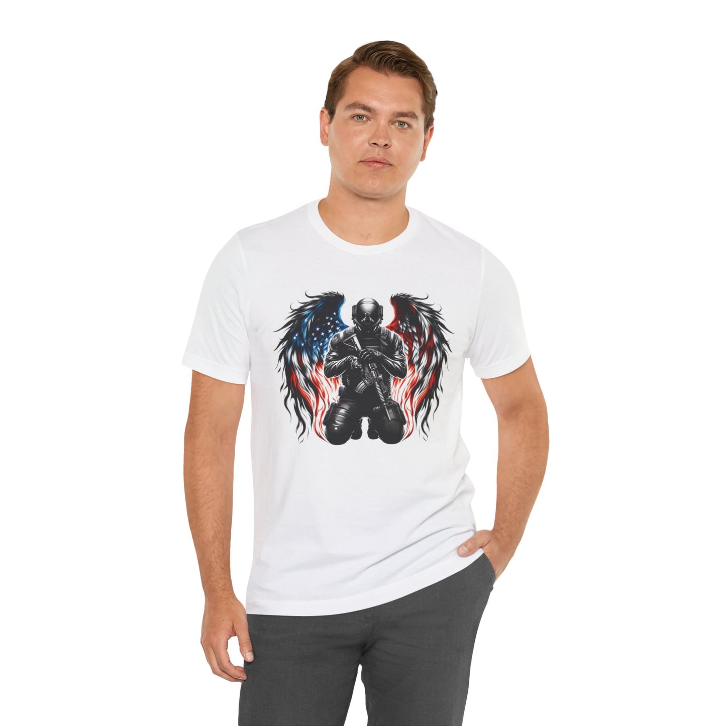 Patriotic Soldier with Angel Tee