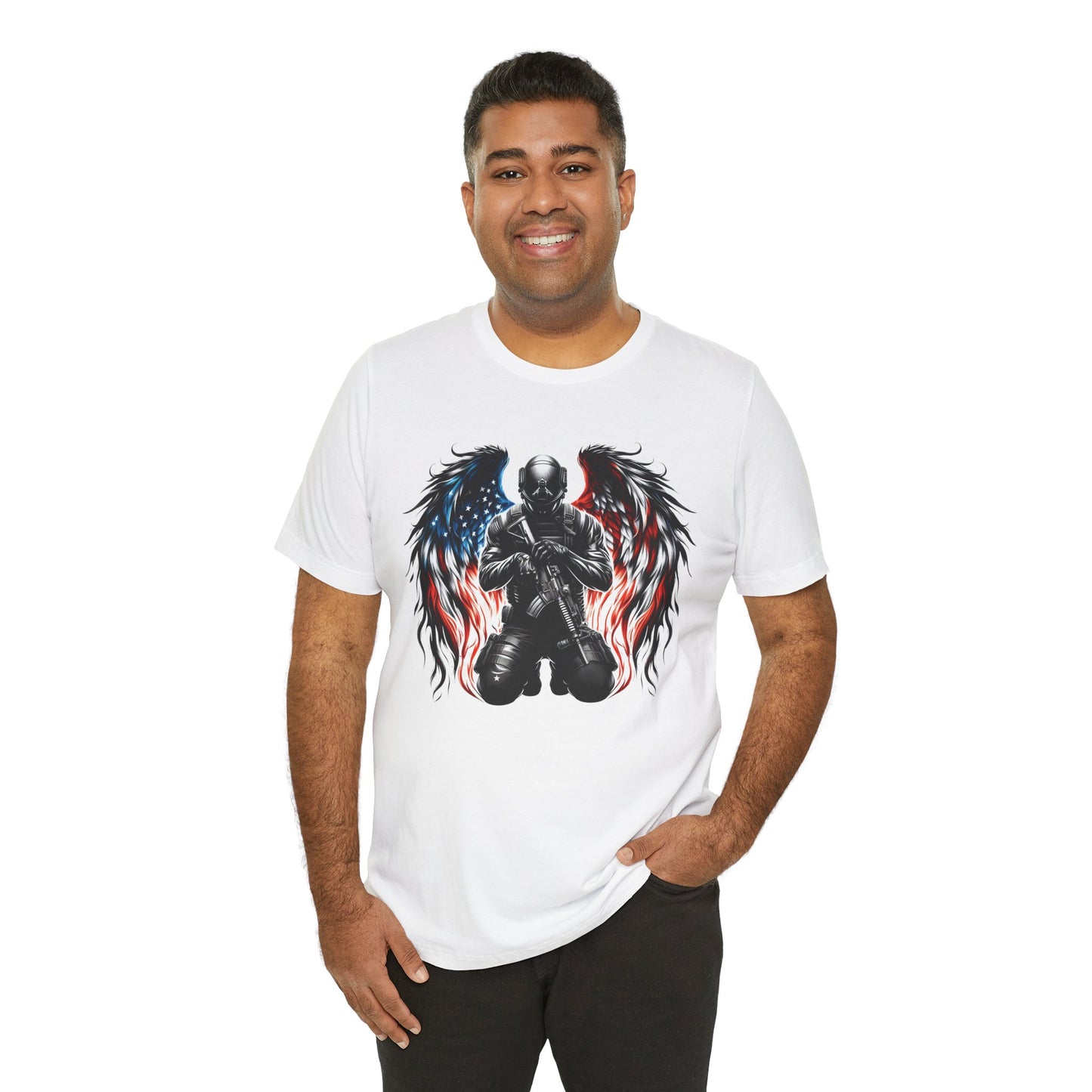 Patriotic Soldier with Angel Tee