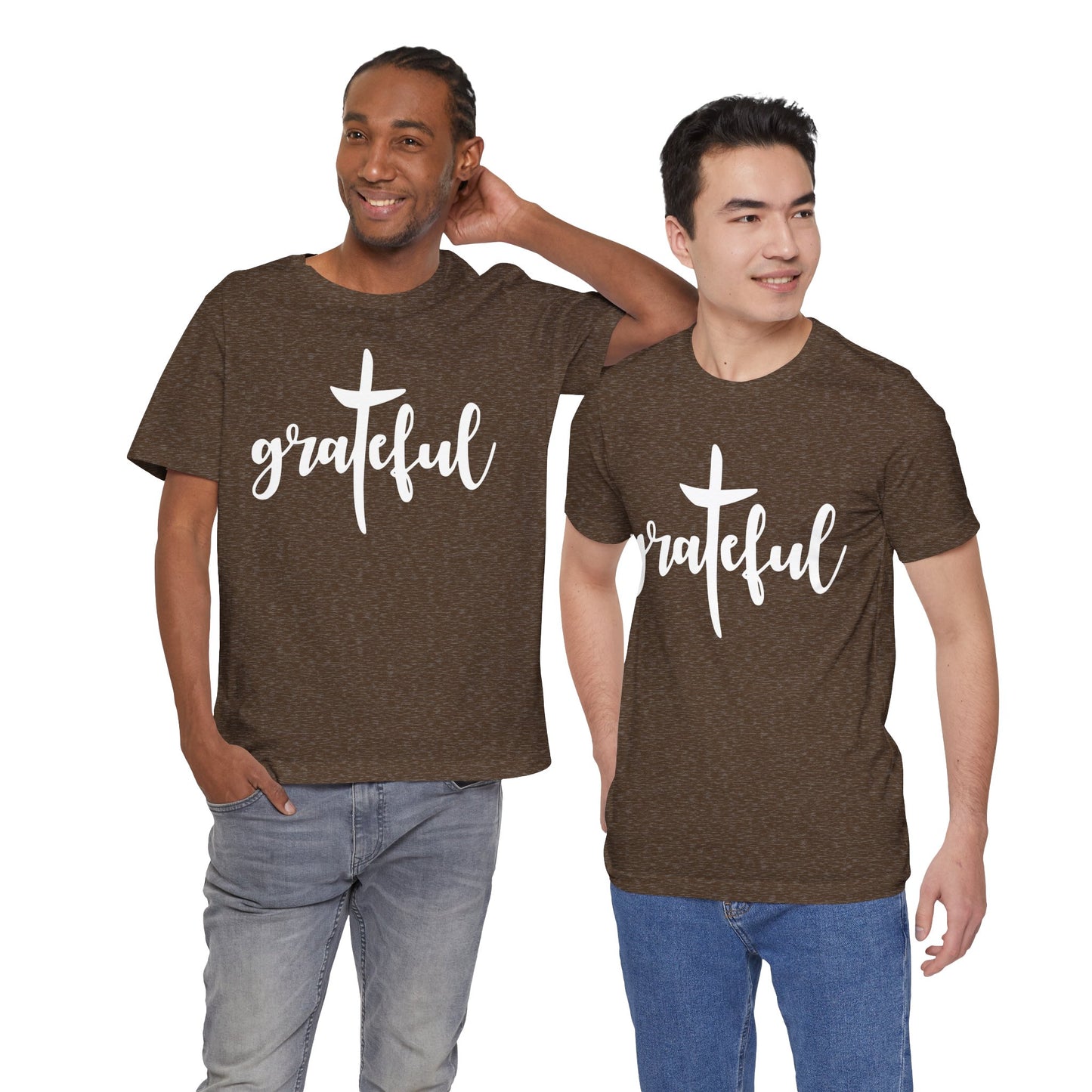 Grateful Cross Unisex Tee, Religious Shirt, Christian T-Shirt, Faith Apparel, Inspirational Top