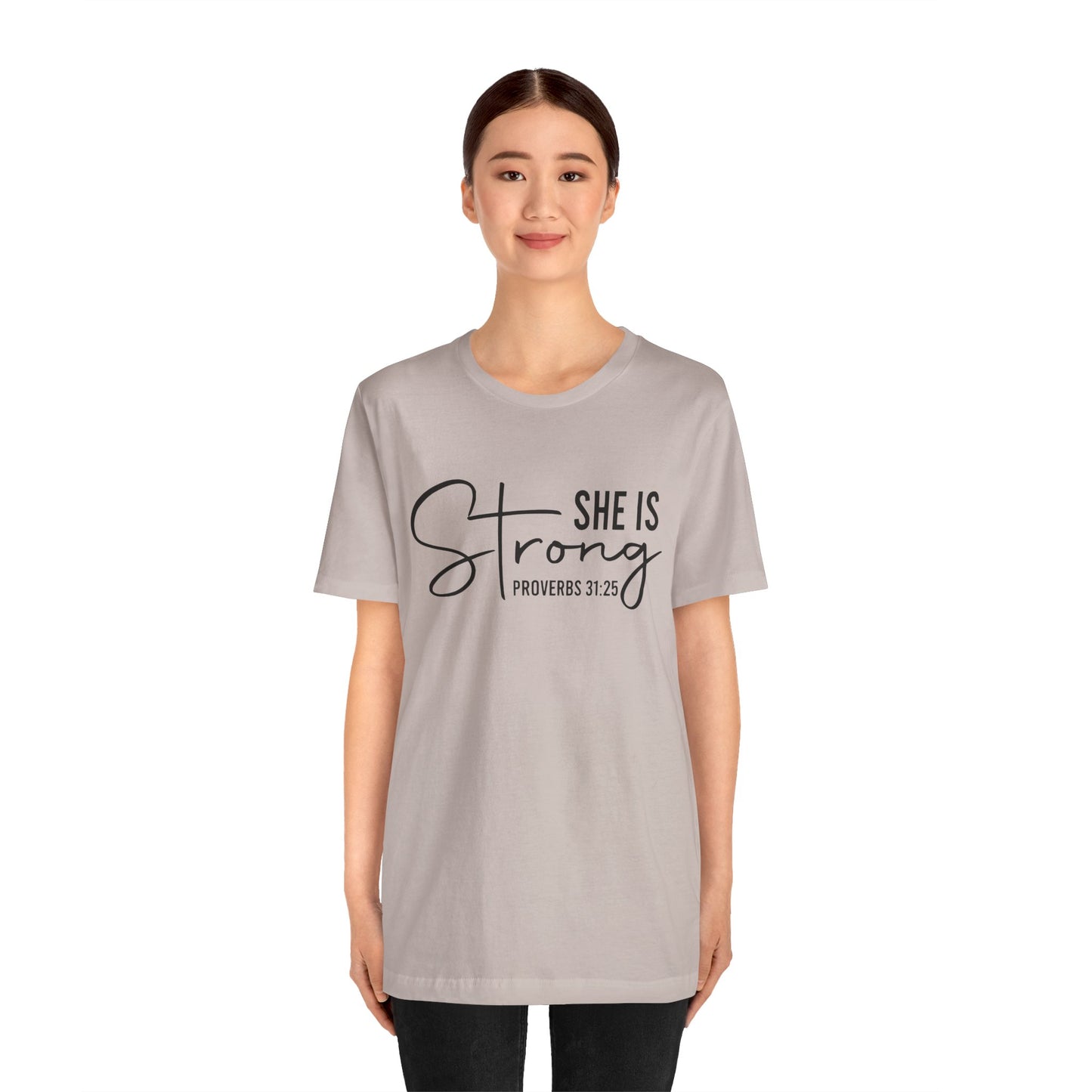 She is Strong Unisex Tee, Empowering Tshirt, Feminist Shirt, Inspirational Top, Gender Neutral Apparel