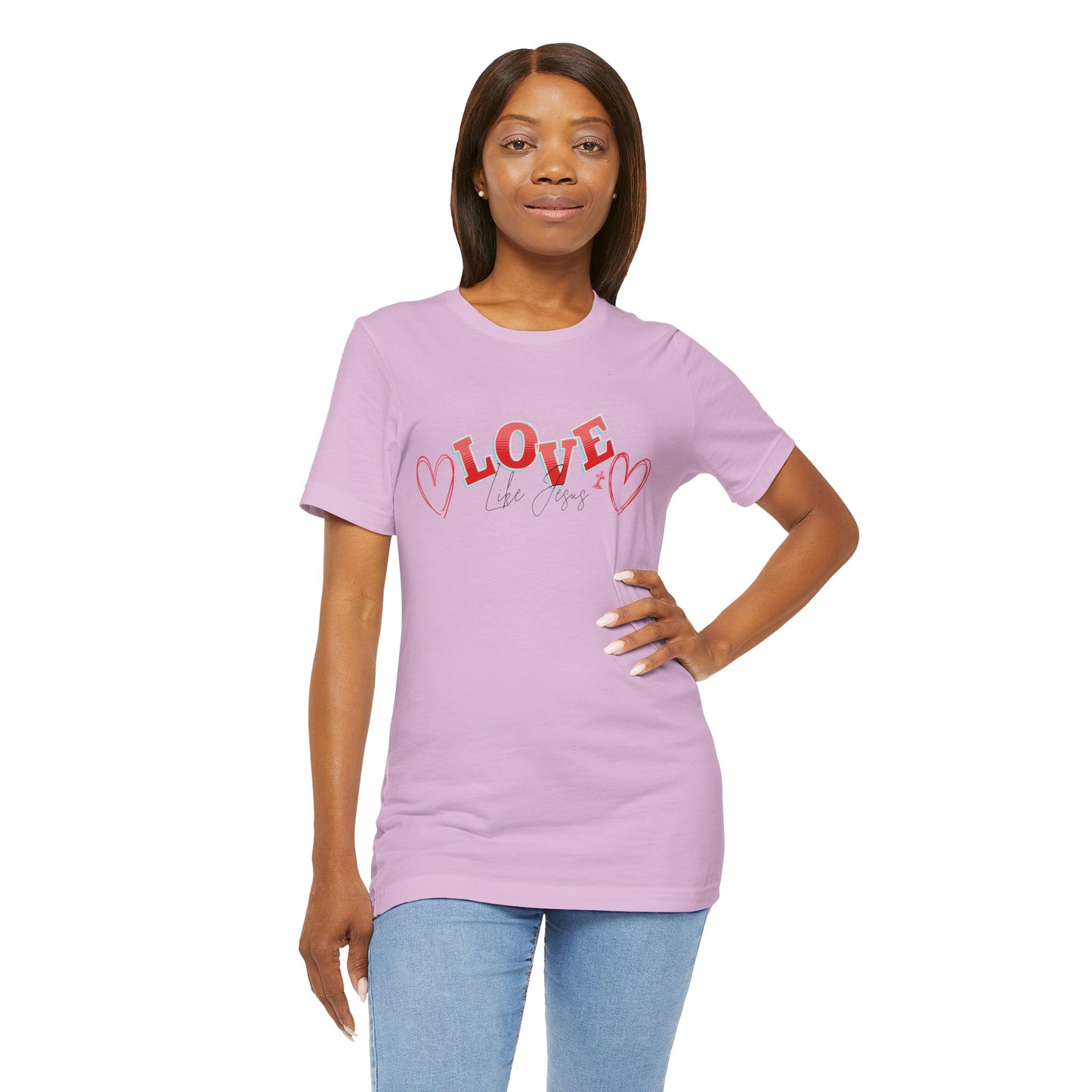 Love Like Jesus T-Shirt, Christian Religious Tee, Inspirational Shirt, Faith Gift, Unisex Jersey, Short Sleeve Top