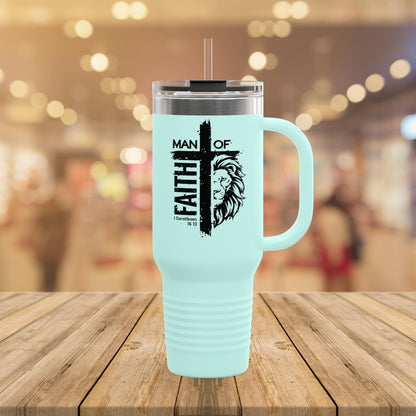 Travel Mug - Man of Faith Design Insulated 40oz