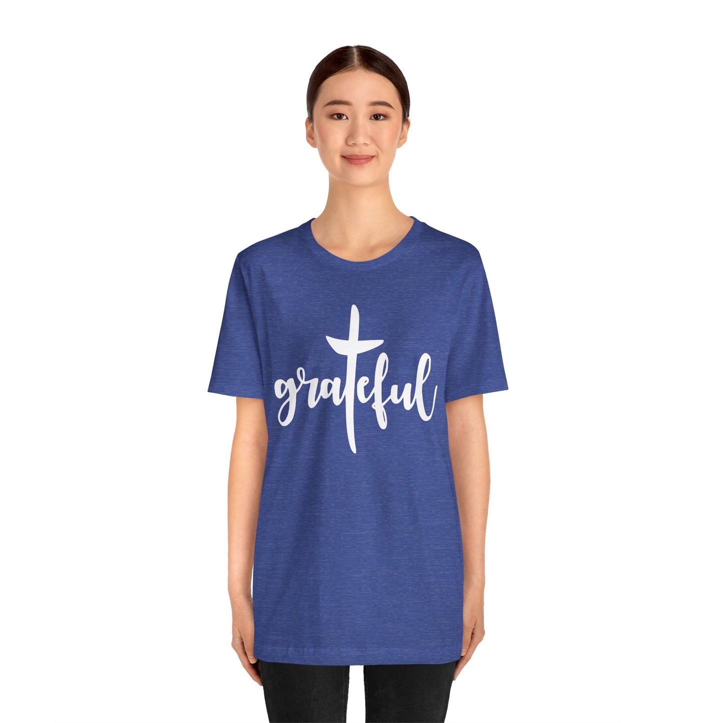 Grateful Cross Unisex Tee, Religious Shirt, Christian T-Shirt, Faith Apparel, Inspirational Top