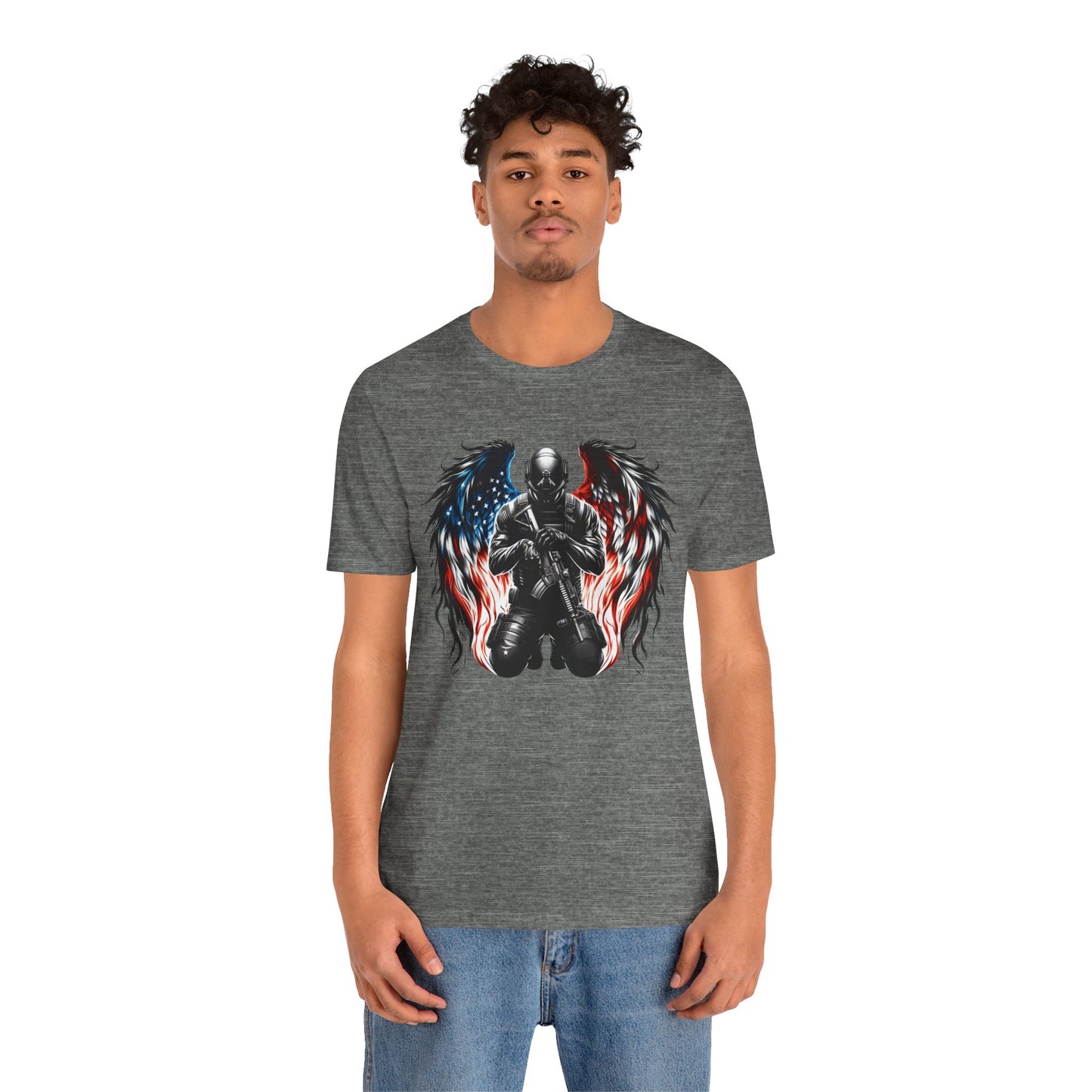 Patriotic Soldier with Angel Tee