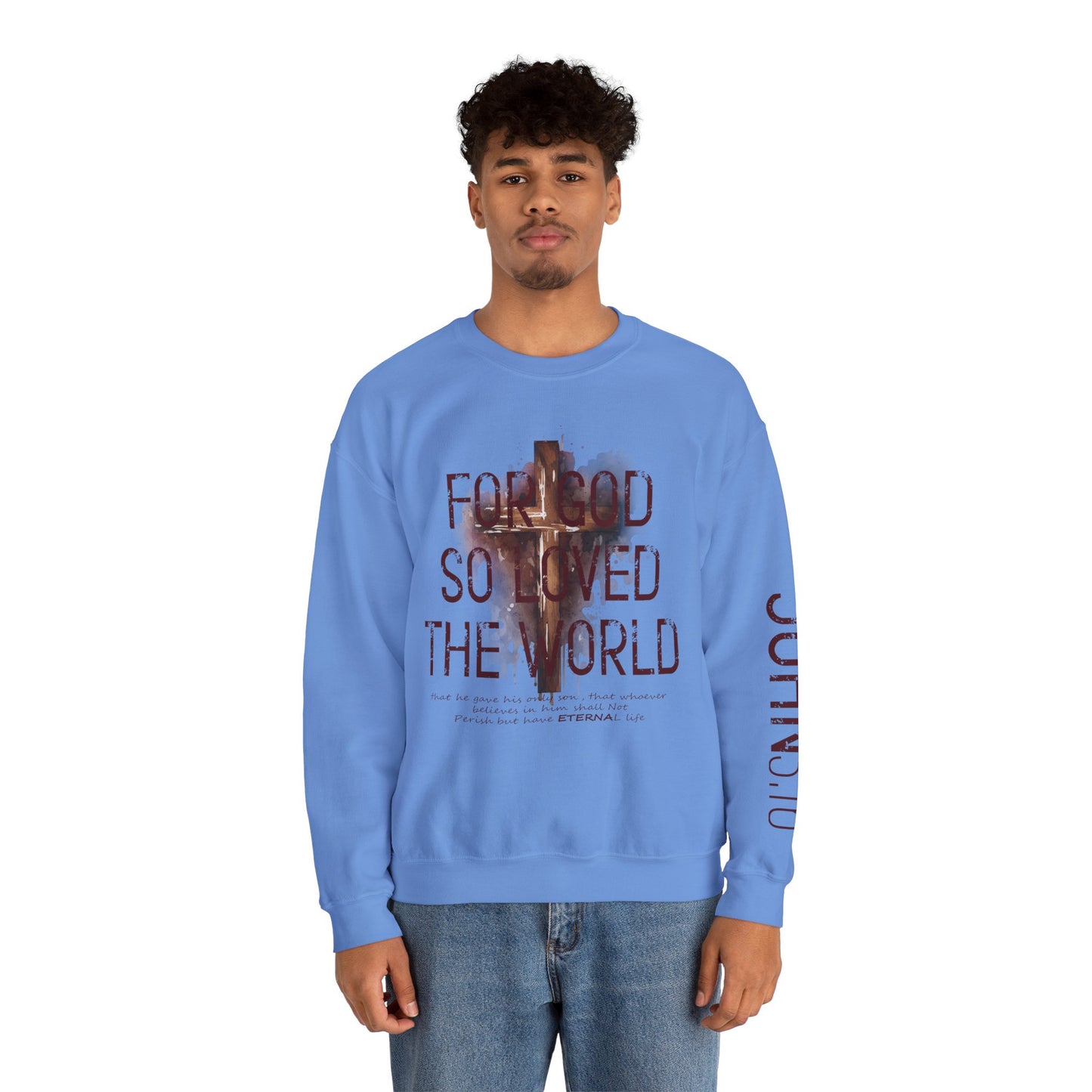 Heavenly Threads - Bible Verse Unisex Sweatshirt, Christian Apparel, Inspirational Jumper, Faith Crewneck, Religious Gift for Him or Her