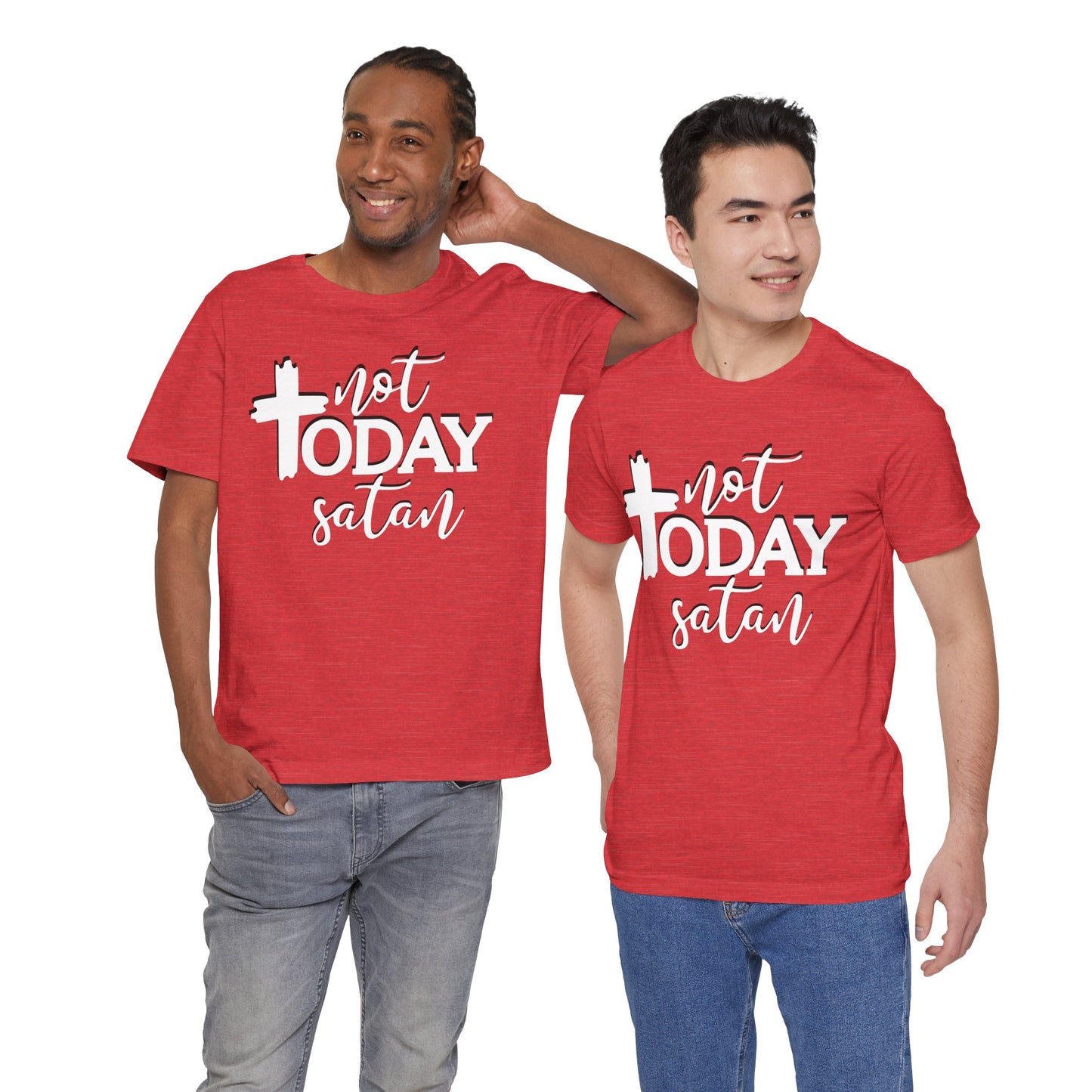 Bold Graphic Tee: Embrace the Sass with, "Not Today Satan" Graphic Tee, Funny T-Shirt, Vintage Tee, Sarcastic Shirt, Statement Tee